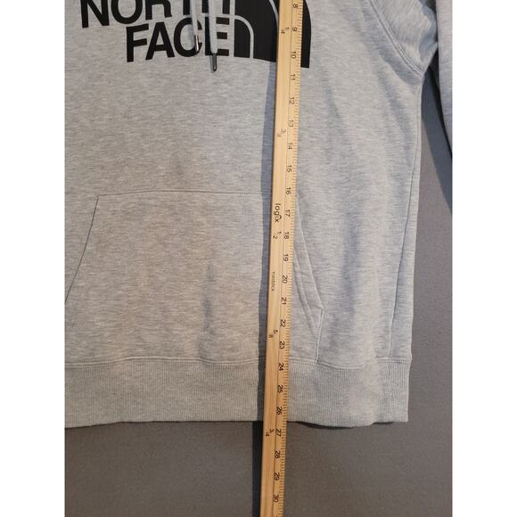 The North Face Women’s M Half Dome Hoodie Light Grey Heather Black Logo EUC - Picture 7 of 12